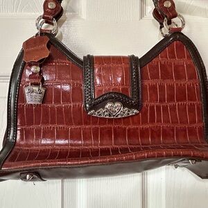 Marc Chantal Brown Faux Leather Handbag